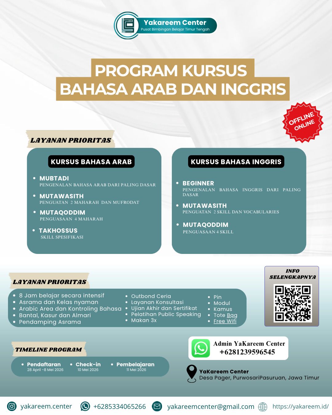 Poster Kursus Bahasa
